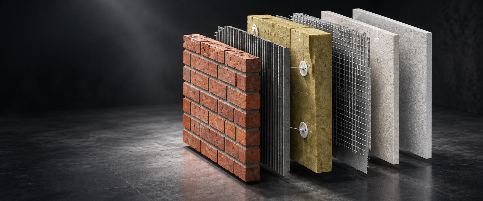 MB Bau Explodiertes Fassadensystem 3D
